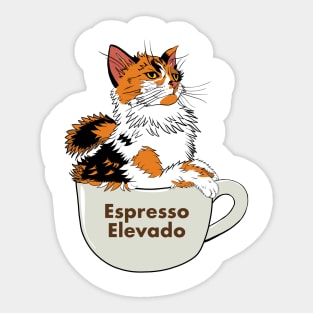 Espresso Elevado Calico Sticker